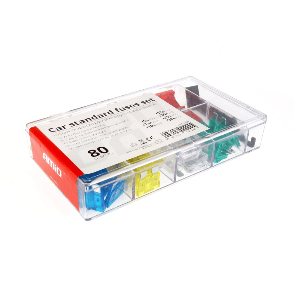 80-Piece Standard Car Blade Fuse Set – Comprehensive Assortment for Vehicle Electrical Protection