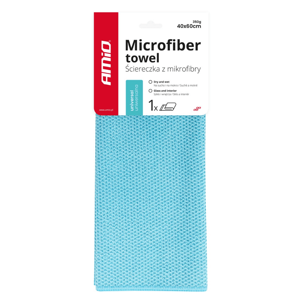 Microfiber Cloth For Glass Plastics – 40 × 60 cm, 350 g/m² Universal Use