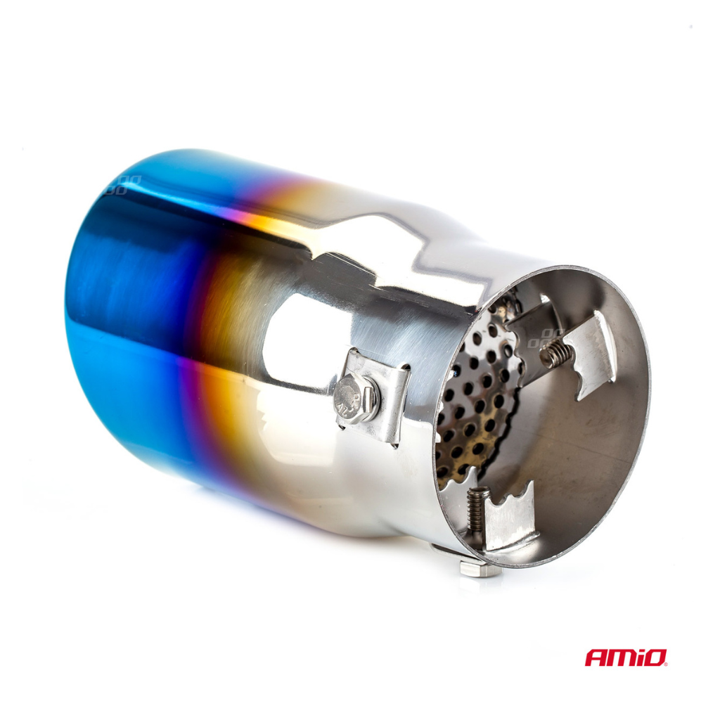 Exhaust tail pipe chrome effect 43mm - 62mm mounting bracket