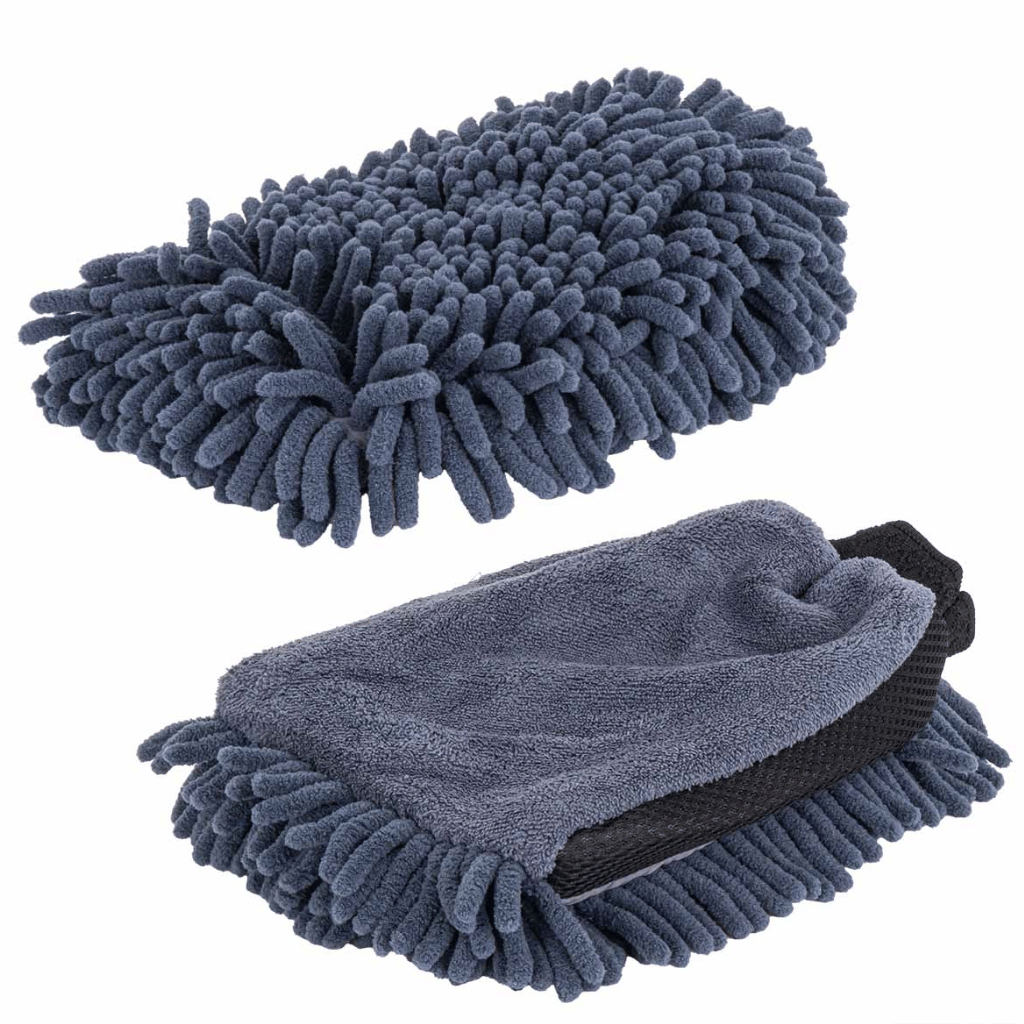 Car Wash Microfibre Glove And Microfibre Drying Towel Kit