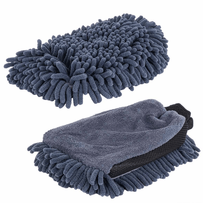 Car Wash Microfibre Glove And Microfibre Drying Towel Kit