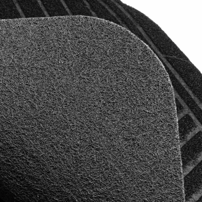 Textile Car Mats Set Of 4 Black Floor Protection Universal Fit Hard Wearing