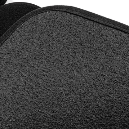 High-Quality Textile Car Mats 4pc With Red Trim Easy To Clean Black Universal Fit