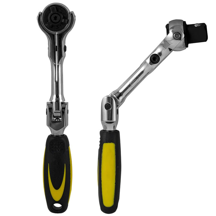 1/2" STUBBY SHORT HINGED 72-TEETH RATCHET WITH SWIVEL HEAD 175MM - Sweeney Motor Factors