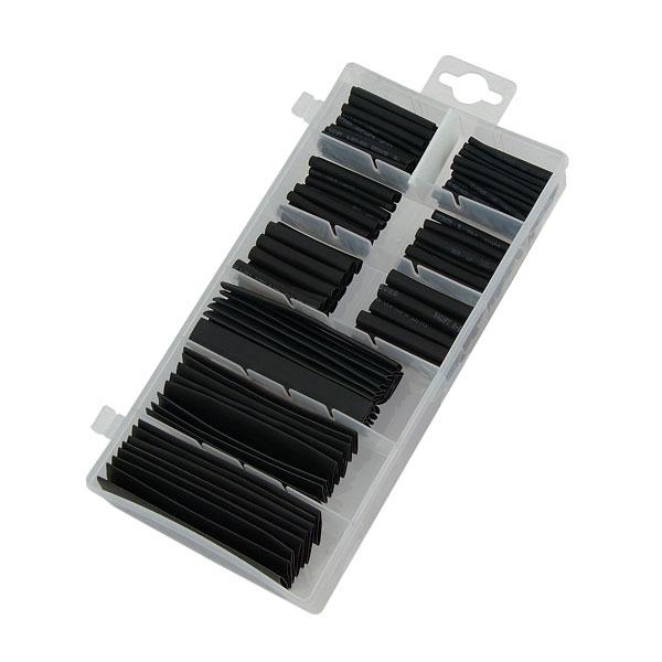 127pc Black Heat shrink Assortment Box Insulation Tubing - Sweeney Motor Factors