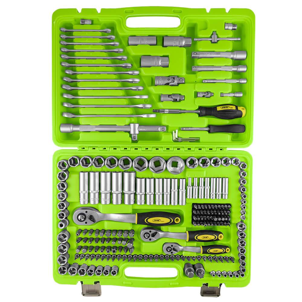 216 Piece Tool Kit with Hexagonal Sockets - socket sets