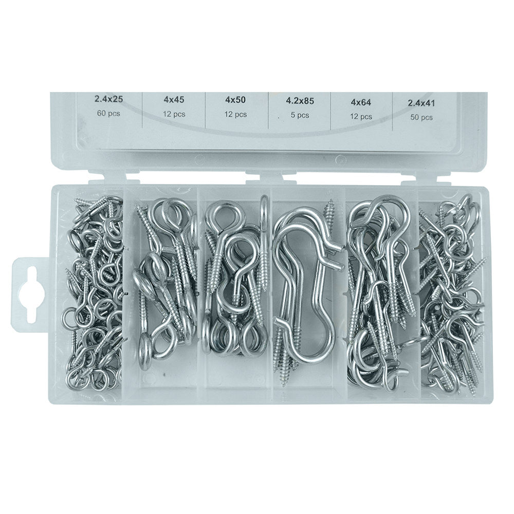 151-Piece Hook Screw Assortment – Durable Fasteners for Automotive & General Use