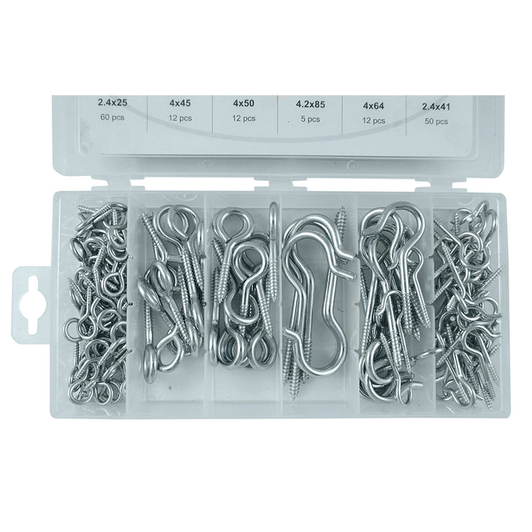 151-Piece Hook Screw Assortment – Durable Fasteners for Automotive & General Use