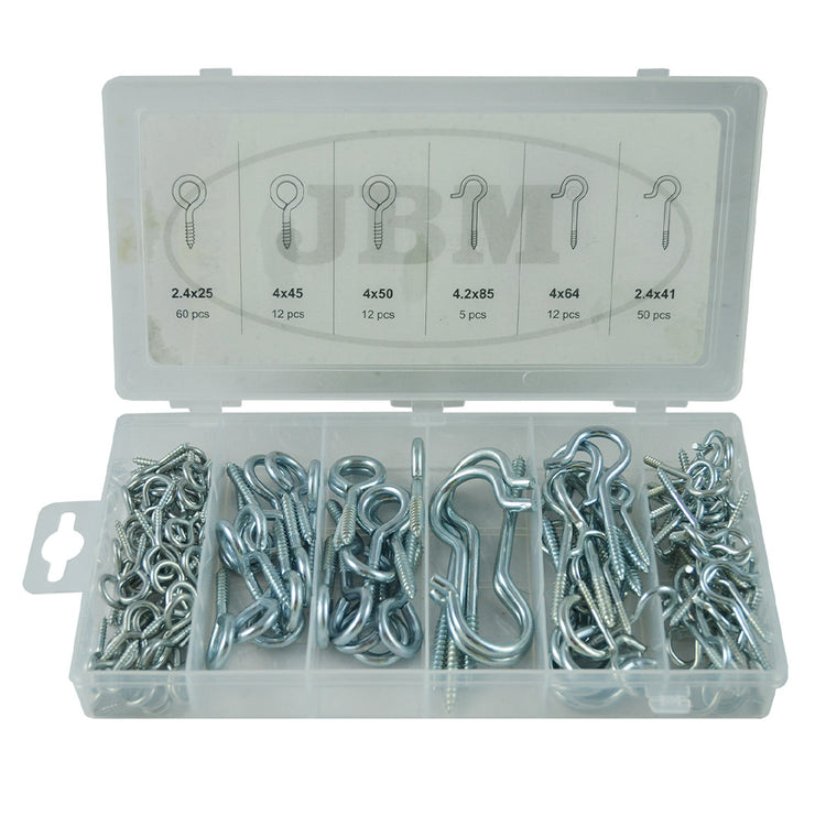 151-Piece Hook Screw Assortment – Durable Fasteners for Automotive & General Use