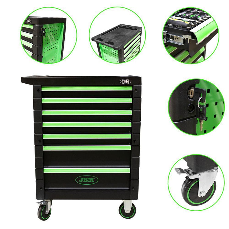 JBM-53904 7 Drawer Cabinet - Green Addistional Image 2