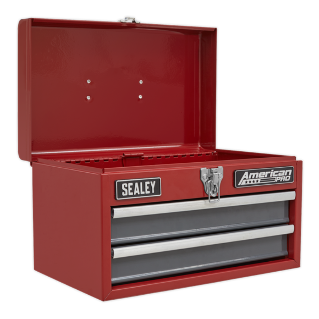 Sealey 2 Drawer Tool Box With Ball Bearing Slides Compact Light Weight