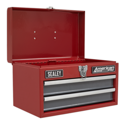 Sealey 2 Drawer Tool Box With Ball Bearing Slides Compact Light Weight