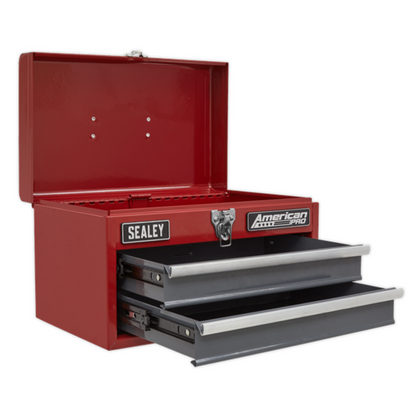 Sealey 2 Drawer Tool Box With Ball Bearing Slides Compact Light Weight