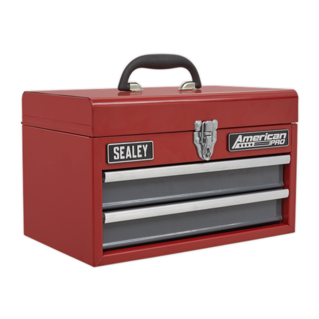 Sealey 2 Drawer Tool Box With Ball Bearing Slides Compact Light Weight