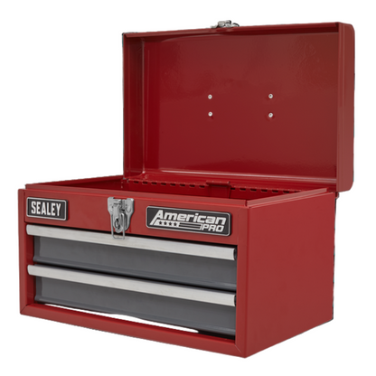 Sealey 2 Drawer Tool Box With Ball Bearing Slides Compact Light Weight