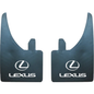 Lexus Mud Flaps Universal Rubber In Pairs White Logo And Text 15" x 9"