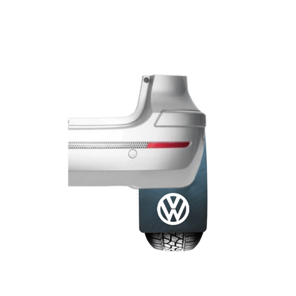 Volkswagen Mud Flaps Universal Rubber In Pairs White Logo