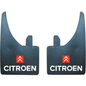 Citreon Mud Flaps Universal Rubber In Pairs Red/White Logo With Text