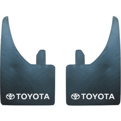 Toyota Mud Flaps Universal Rubber In Pairs White Logo And Text