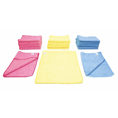 Asta - 24pc microfibre cleaning cloth wipes 40cm x 30cm -