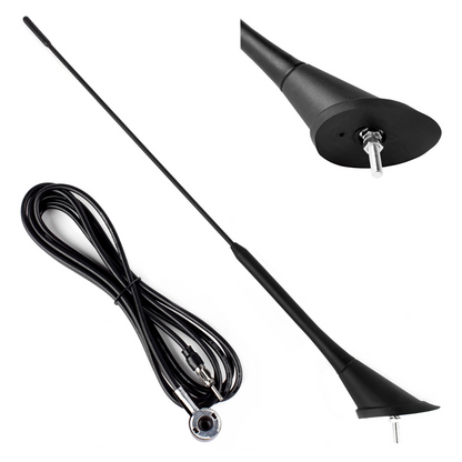 Car Radio Aerial Antenna Bee Sting 400mm With 5mm Adaptor & 3M Cable - Sweeney Motor Factors