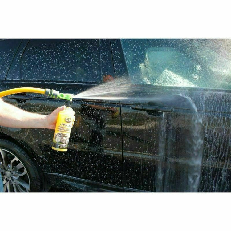 Car Van Wash and Wax Hosepipe Adaptor Flow Through Bottle