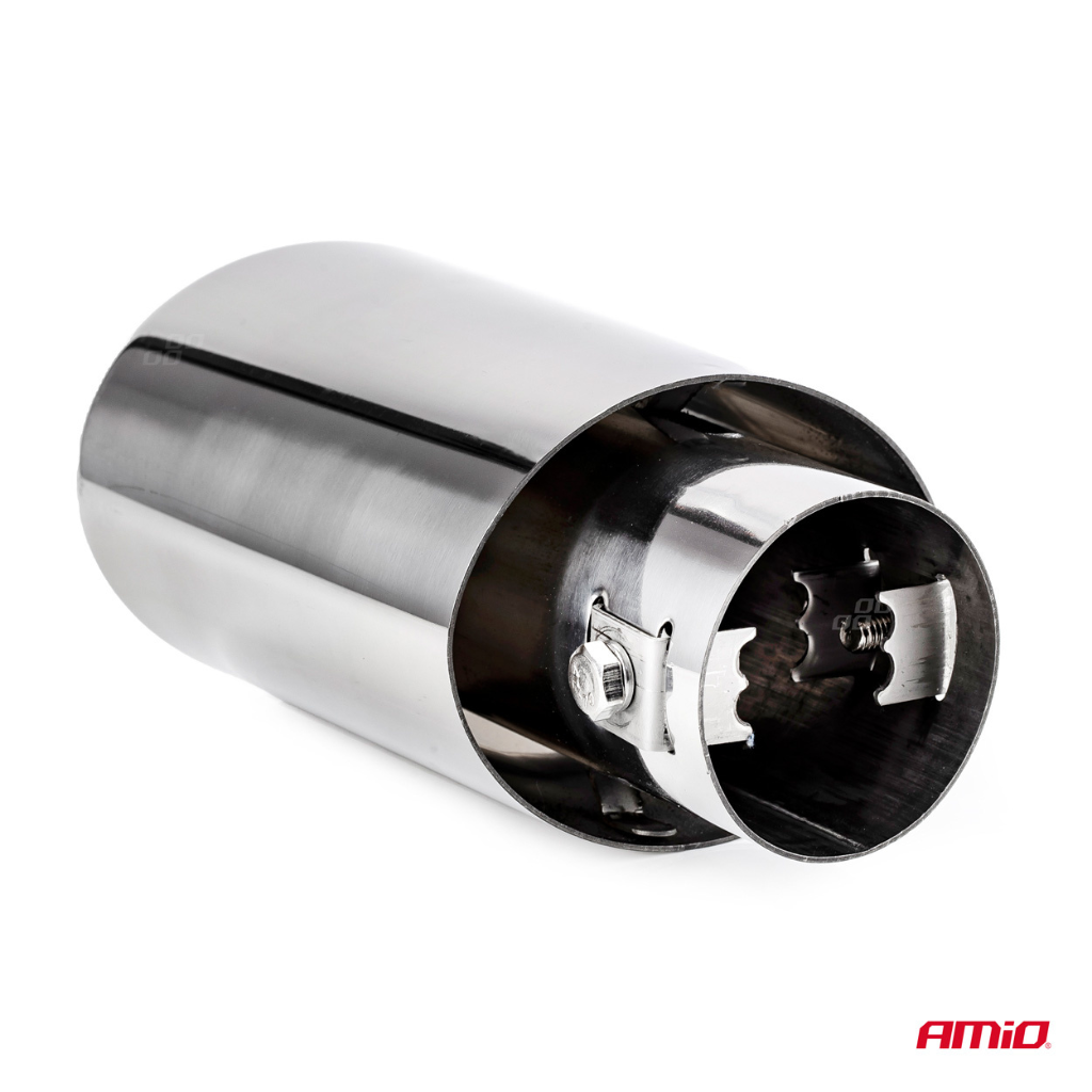 Chrome exhaust tail pipe stainless steel 30 - 42mm mounting
