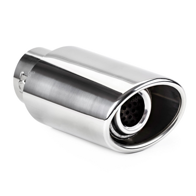 Chrome exhaust tail pipe stainless steel 30 - 42mm mounting