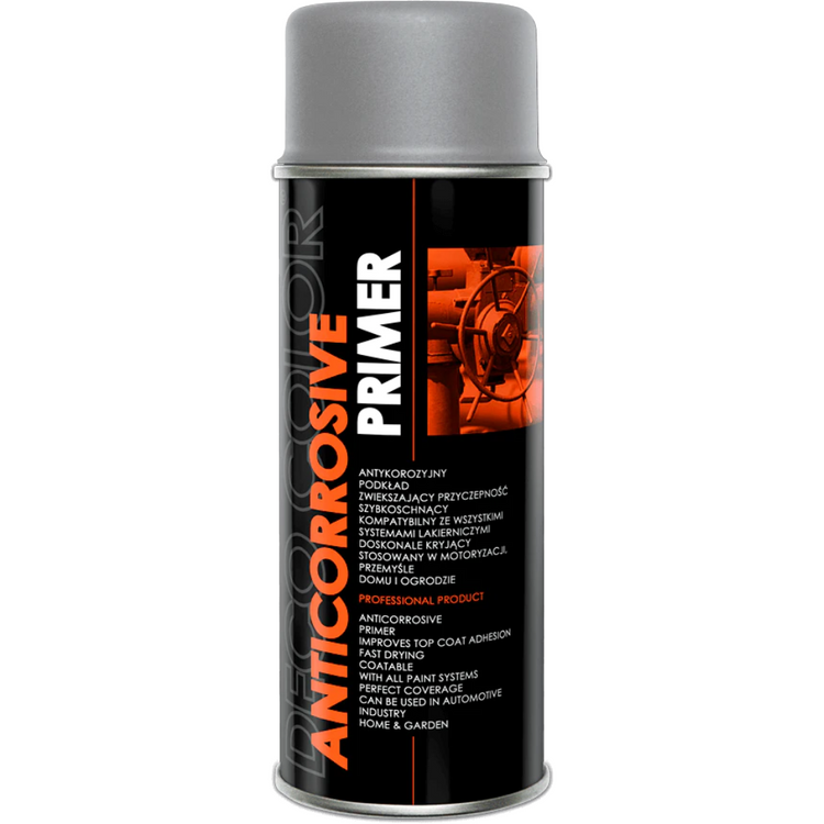 Deco Color-Anticorrosive Primers Black White Grey Red 400ml