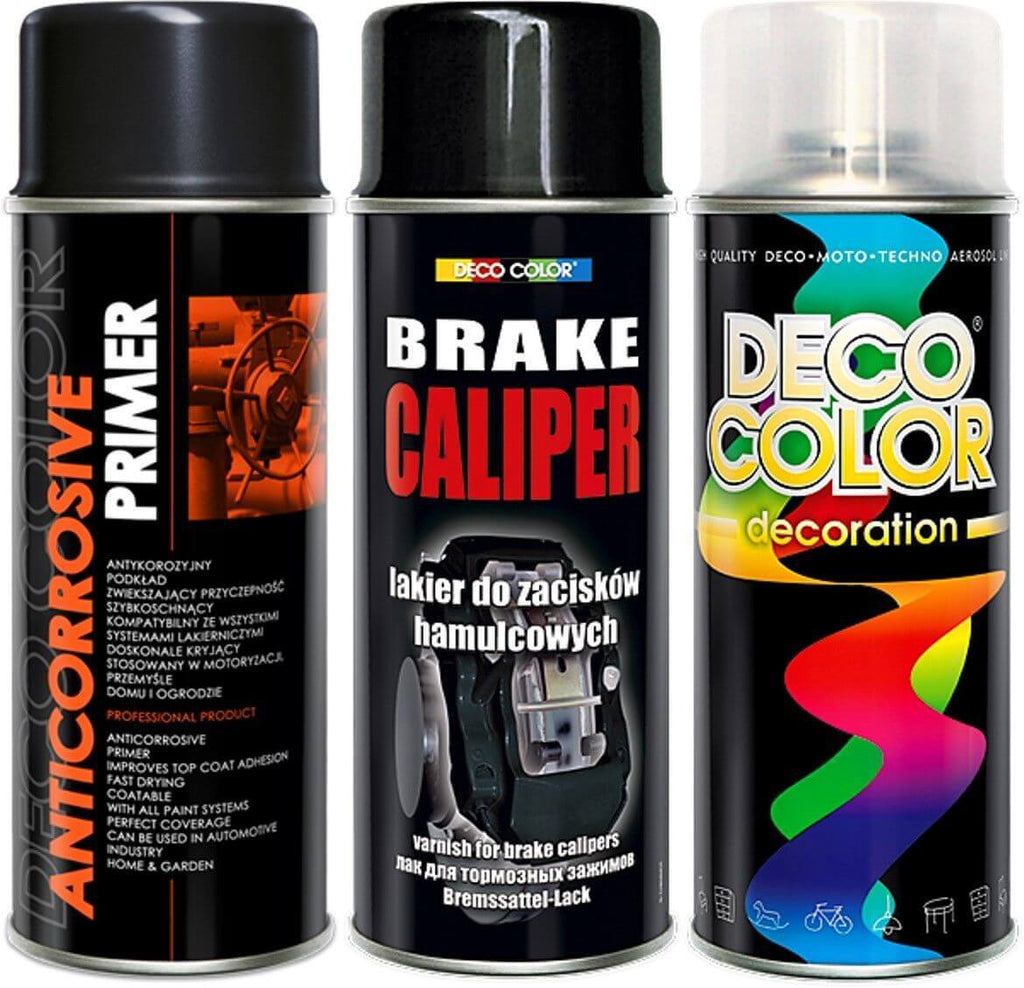 Brake Caliper Spray Paint 3pc Kit Black - Deco Color Ireland
