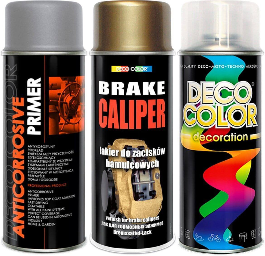 Brake Caliper Spray Paint 3pc Kit Gold - Deco Color Ireland
