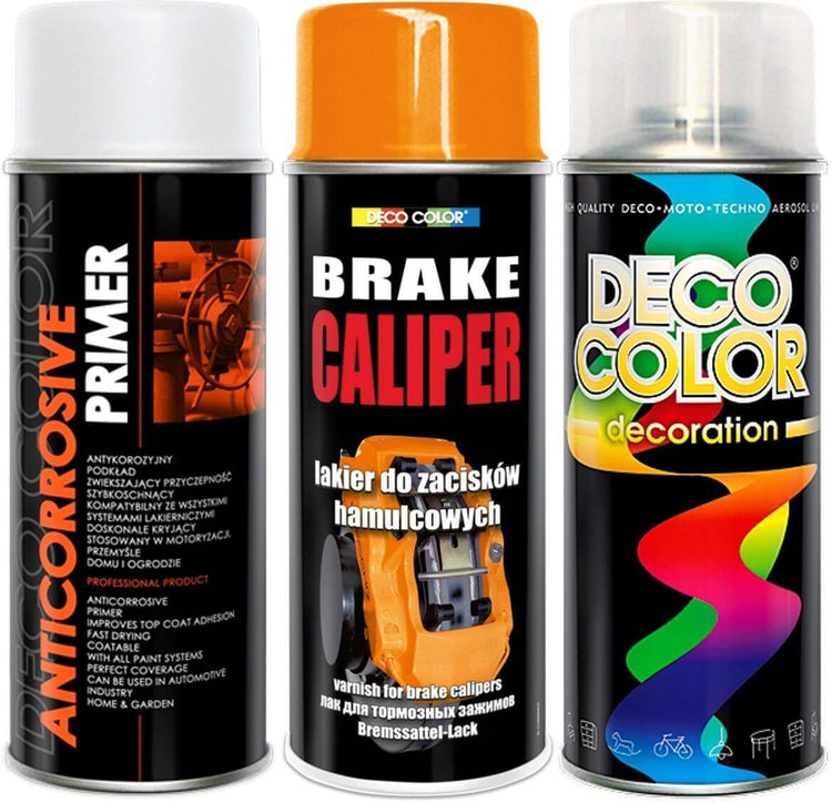 Brake Caliper Spray Paint 3pc Kit Orange - Deco Color Ireland