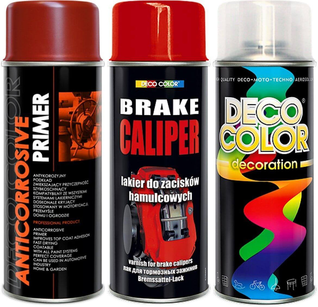 Brake Caliper Spray Paint 3pc Kit Red - Deco Color Ireland
