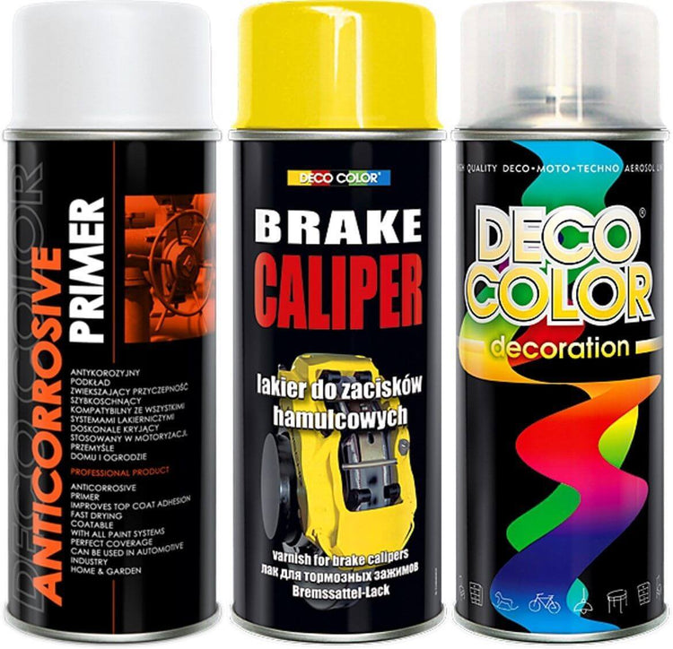 Brake Caliper Spray Paint 3pc Kit Yellow - Deco Color Ireland