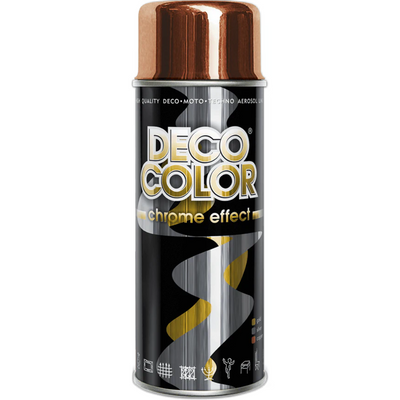 Deco Color-Chrome Effect Spray Paint Silver Copper Gold -