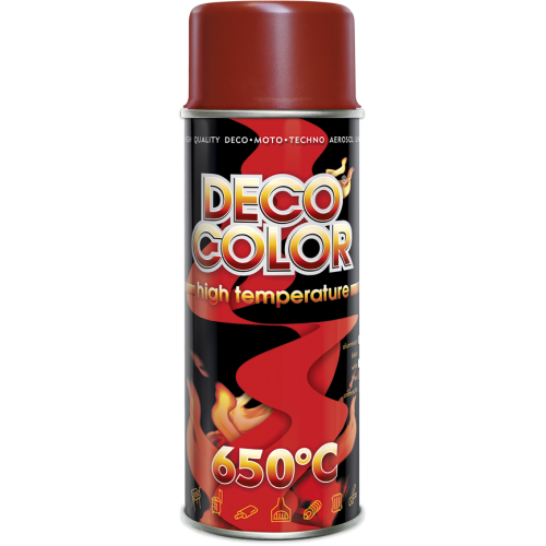 High Temperature Heat Resistant Spray Paint 400ml Red - Deco Color Ireland