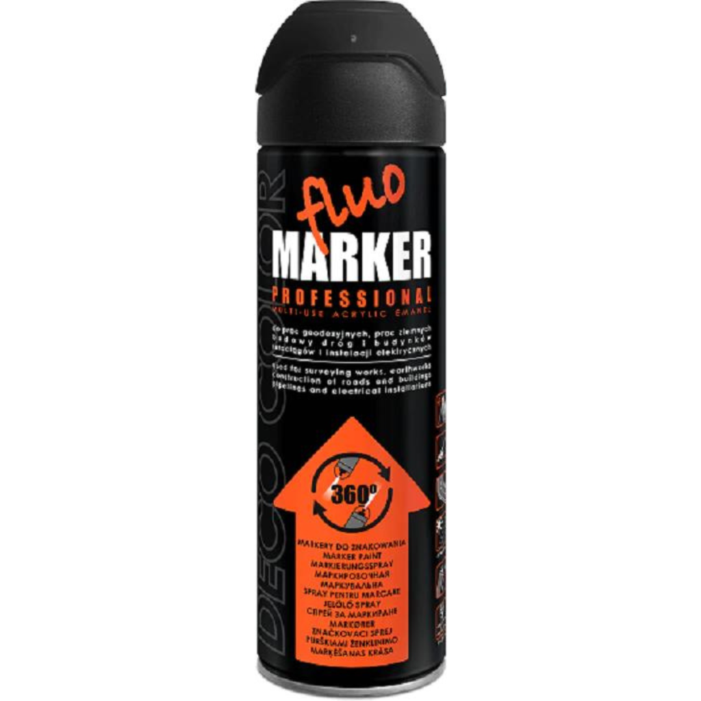 Deco Color-Line Marker Spray Paint 500ml 8 Colors - Black -