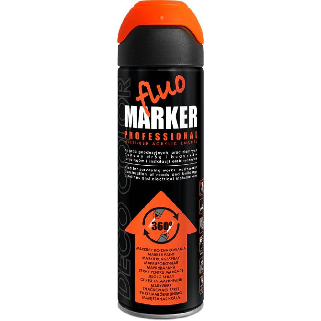 FluoMarker Line Marker – High-Visibility Fluorescent Marking Spray for Professional Use