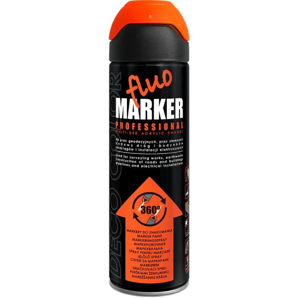 Deco Color-Line Marker Spray Paint 500ml 8 Colors - Orange -