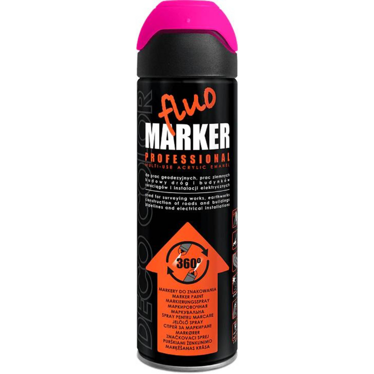 Deco Color-Line Marker Spray Paint 500ml 8 Colors - Pink -