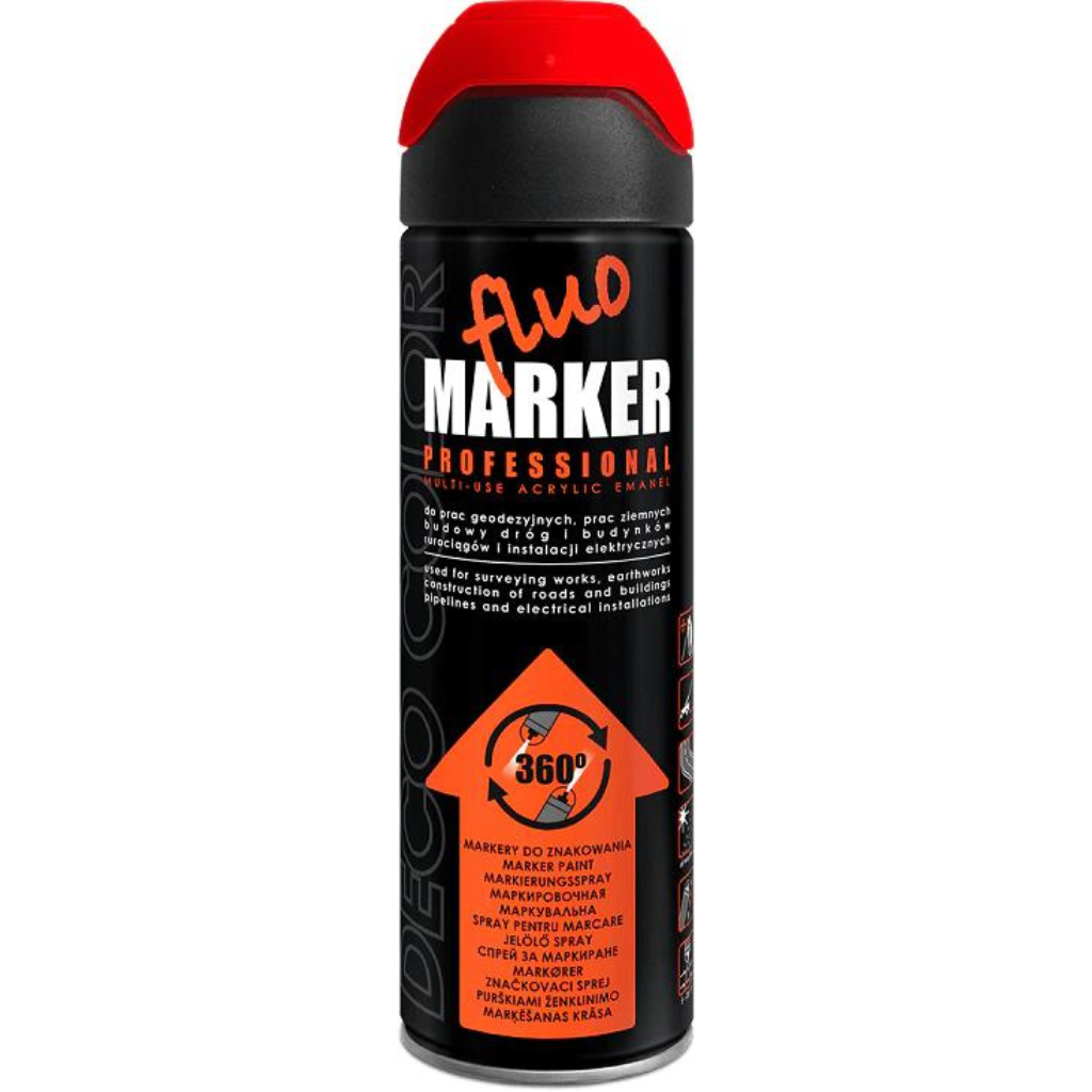 Deco Color-Line Marker Spray Paint 500ml 8 Colors - Red -