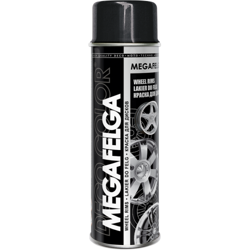 Megafelga Alloy Wheel Rims Spray Paint Gloss Black 500ml - Deco Color Ireland