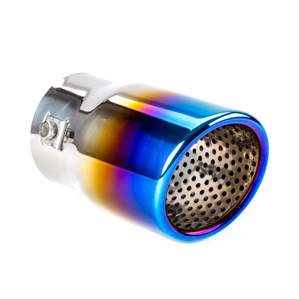 Exhaust tail pipe chrome effect 43mm - 62mm mounting bracket