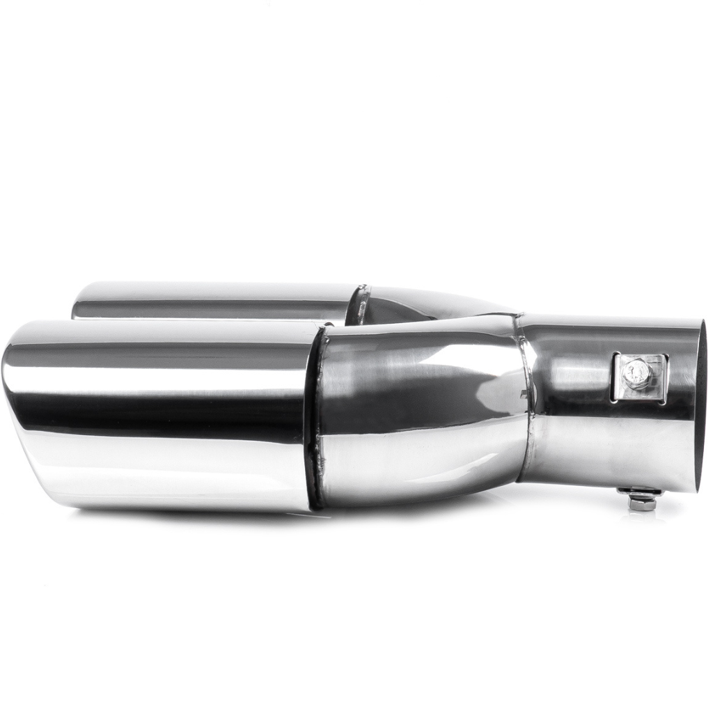 Exhaust tail pipe twin chrome 43 - 62 mm