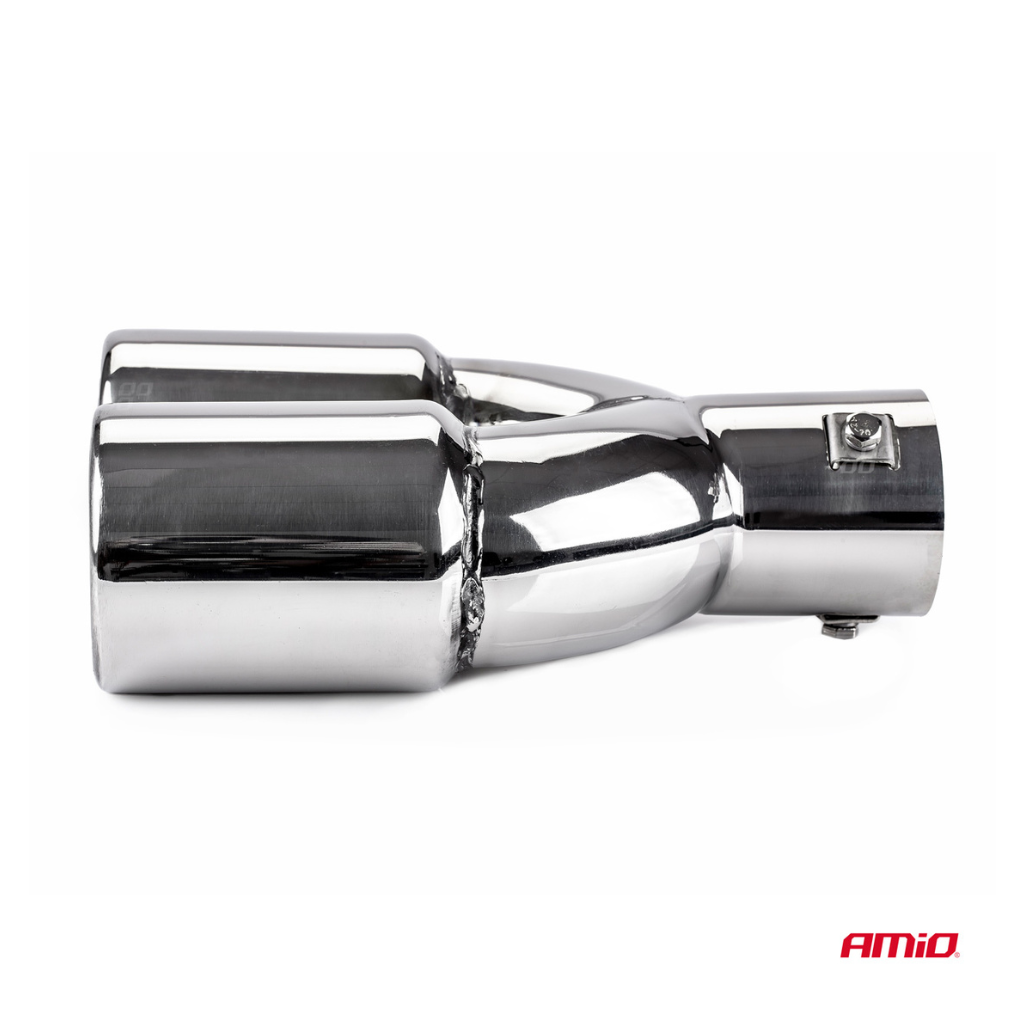 Exhaust tail pipe twin outlet chrome 36mm to 54mm mount