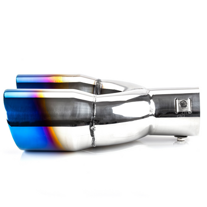 Exhaust twin tail pipe muffler round mounting diameter:32 -