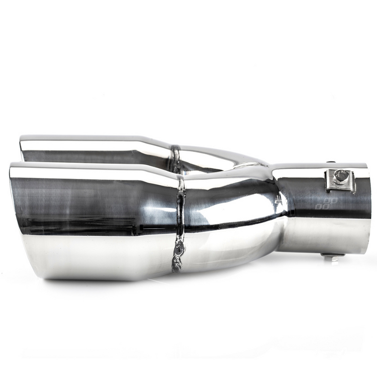 Exhaust twin tail pipe muffler round mounting diameter:32 -