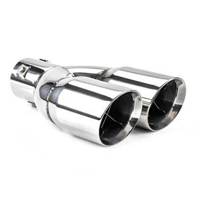 Exhaust twin tail pipe muffler round mounting diameter:32 -