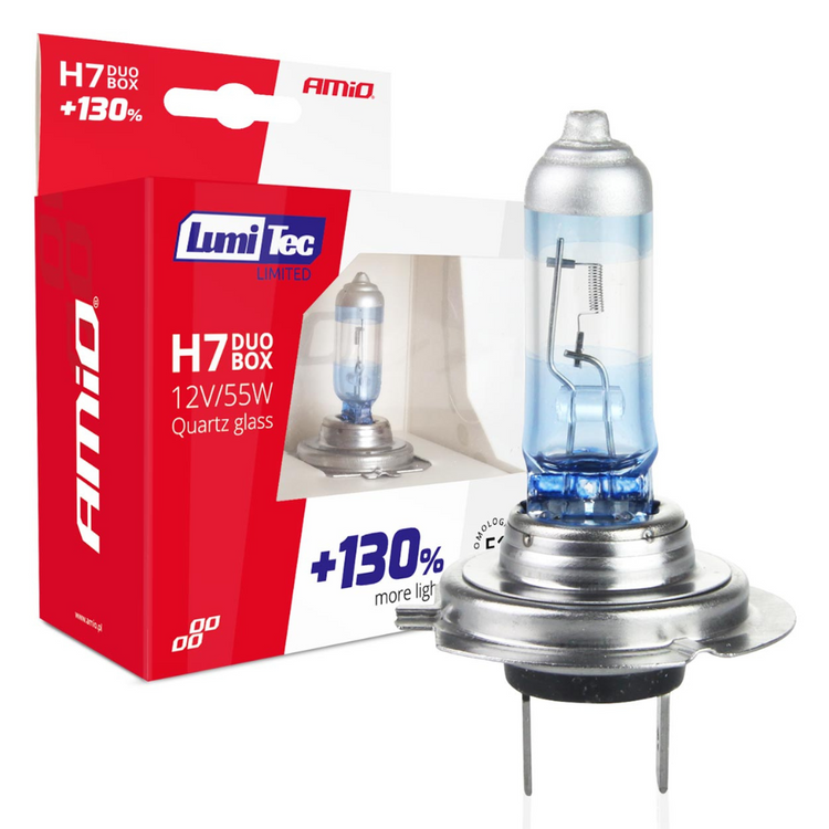 H7 Halogen Bulb 130% Brighter LumiTec Pack Of 2