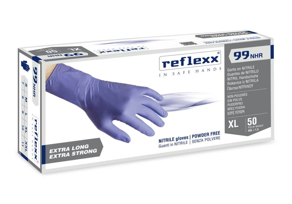 Hi Risk Powder Free Nitrile Disposable Gloves 8.8gr 50pk Latex Free - Sweeney Motor Factors